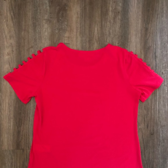 MICHAEL Michael Kors Pink Open Shoulder Top - Picture 7 of 9